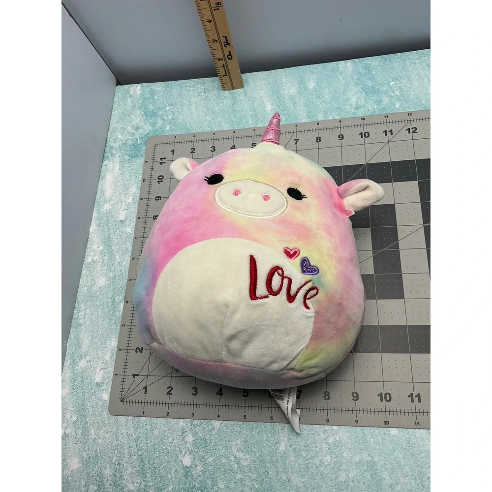 Squishmallows 10 Inch Unicorn‎ Love Plush Toy Rainbow Tie Dye Stuffed Animal